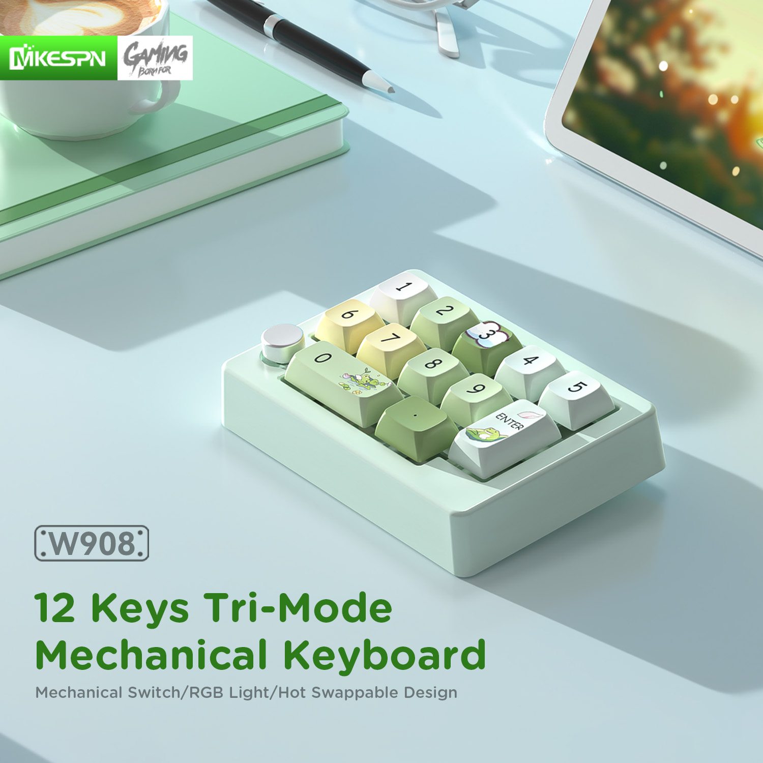 W908 Wireless macro defined mechanical keyboard-Dongguan