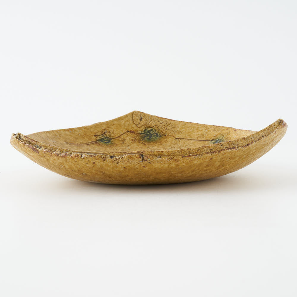 作家 棚橋淳 黄瀬戸 三方皿 ¥3,960 大人の焼き物