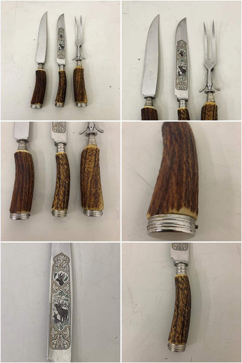 中古】 A08032 ヒューバーツゾーリンゲン カービングナイフ2本