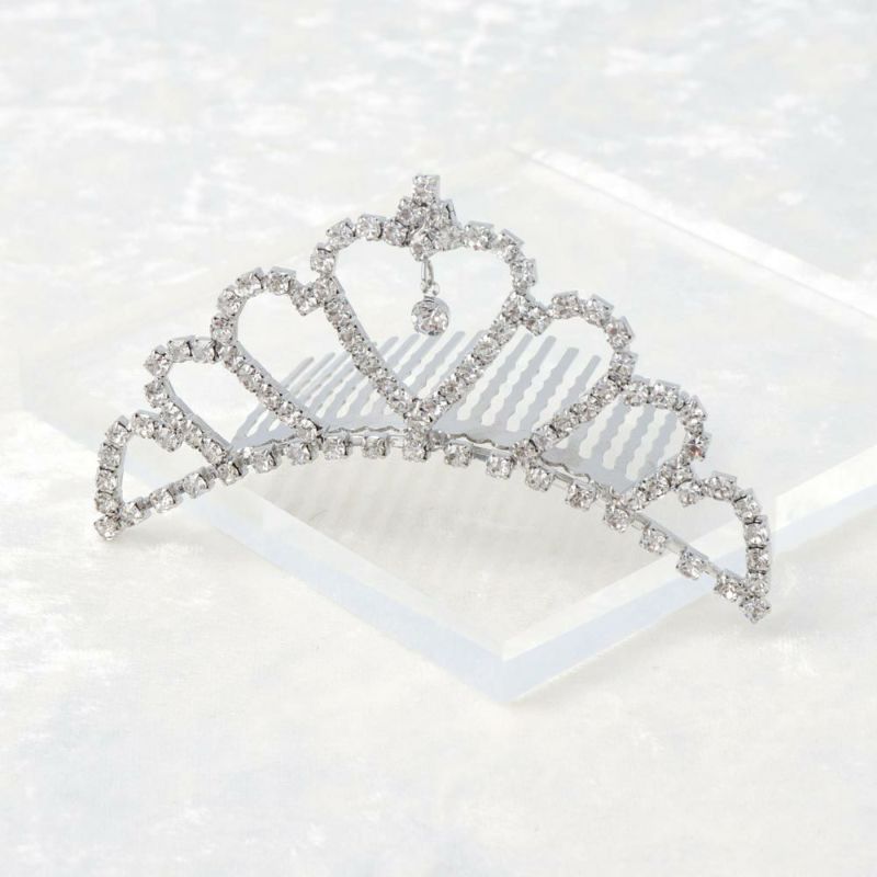 ティアラ クラウン プリンセス ハート ストーン ティアラコーム