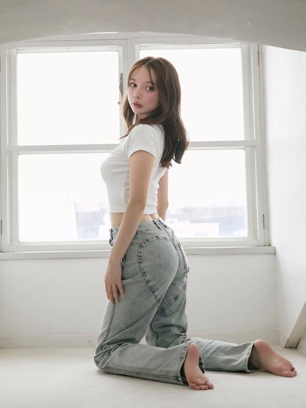 andmary ハートヒップデニム M