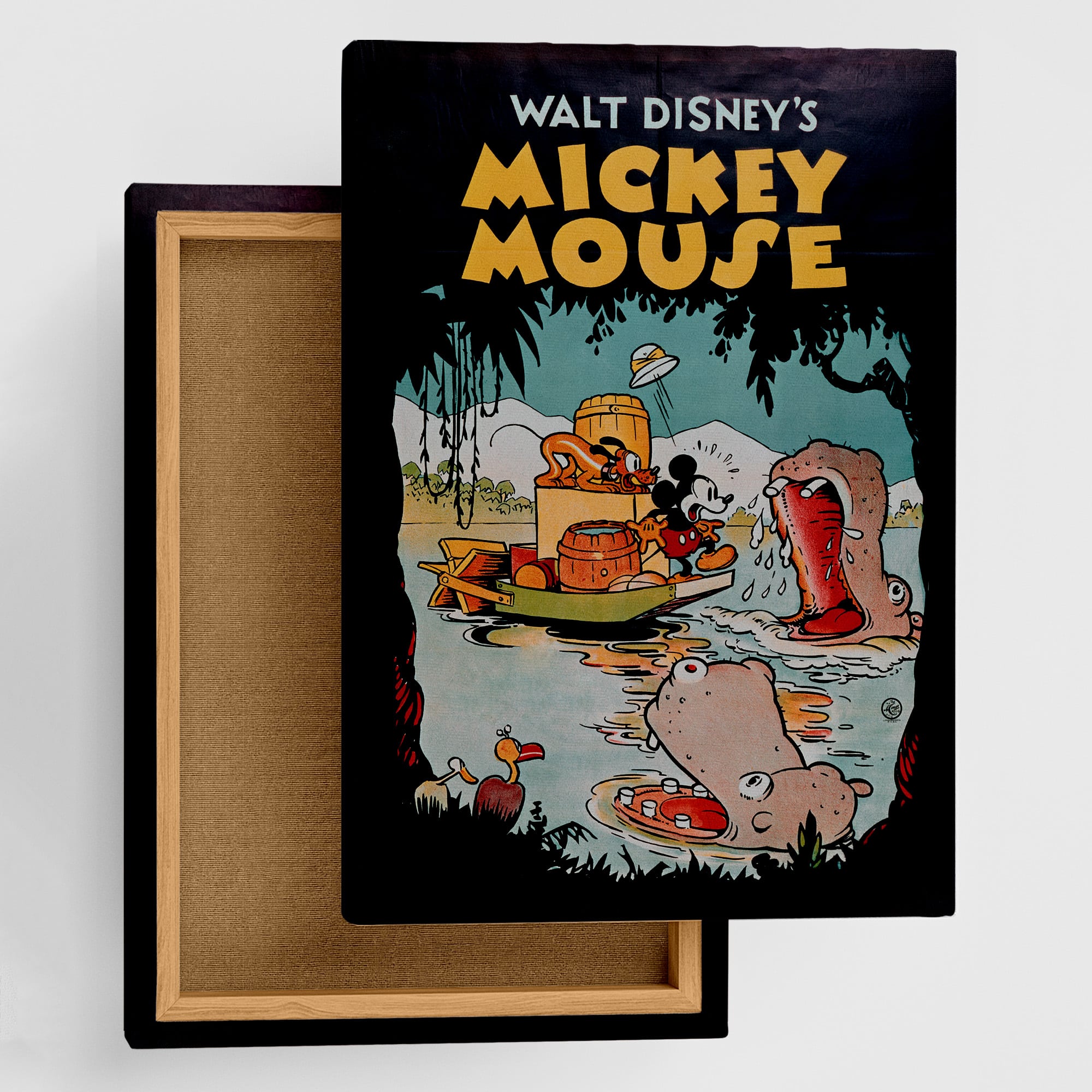 ディズニー クラシックポスター｜ミッキー＆プルート ジャングル探検