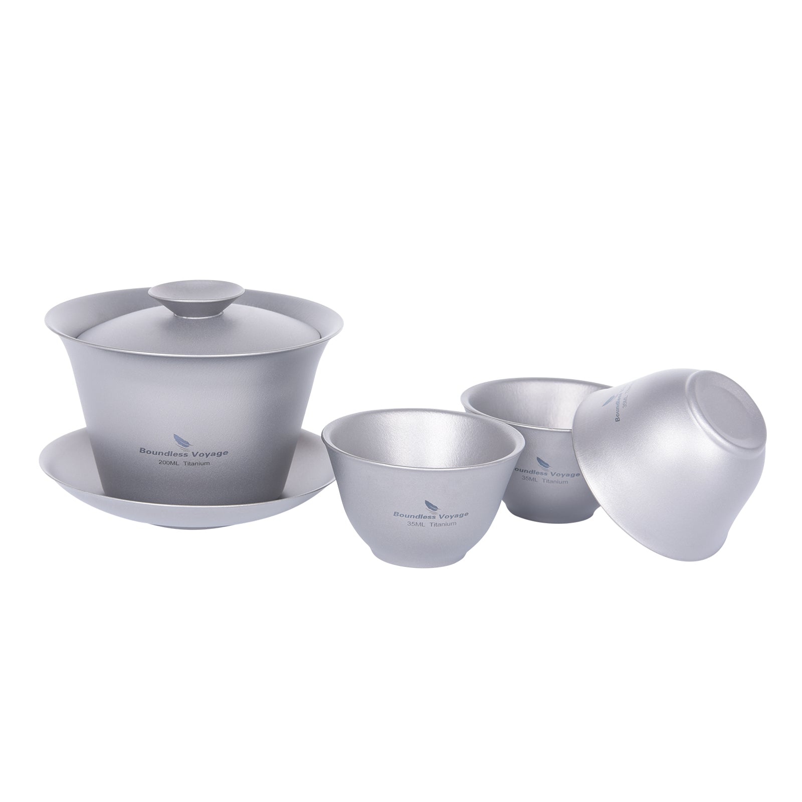 Boundless Voyage Titanium Gaiwan Tea Set – Double-Walled Kung Fu