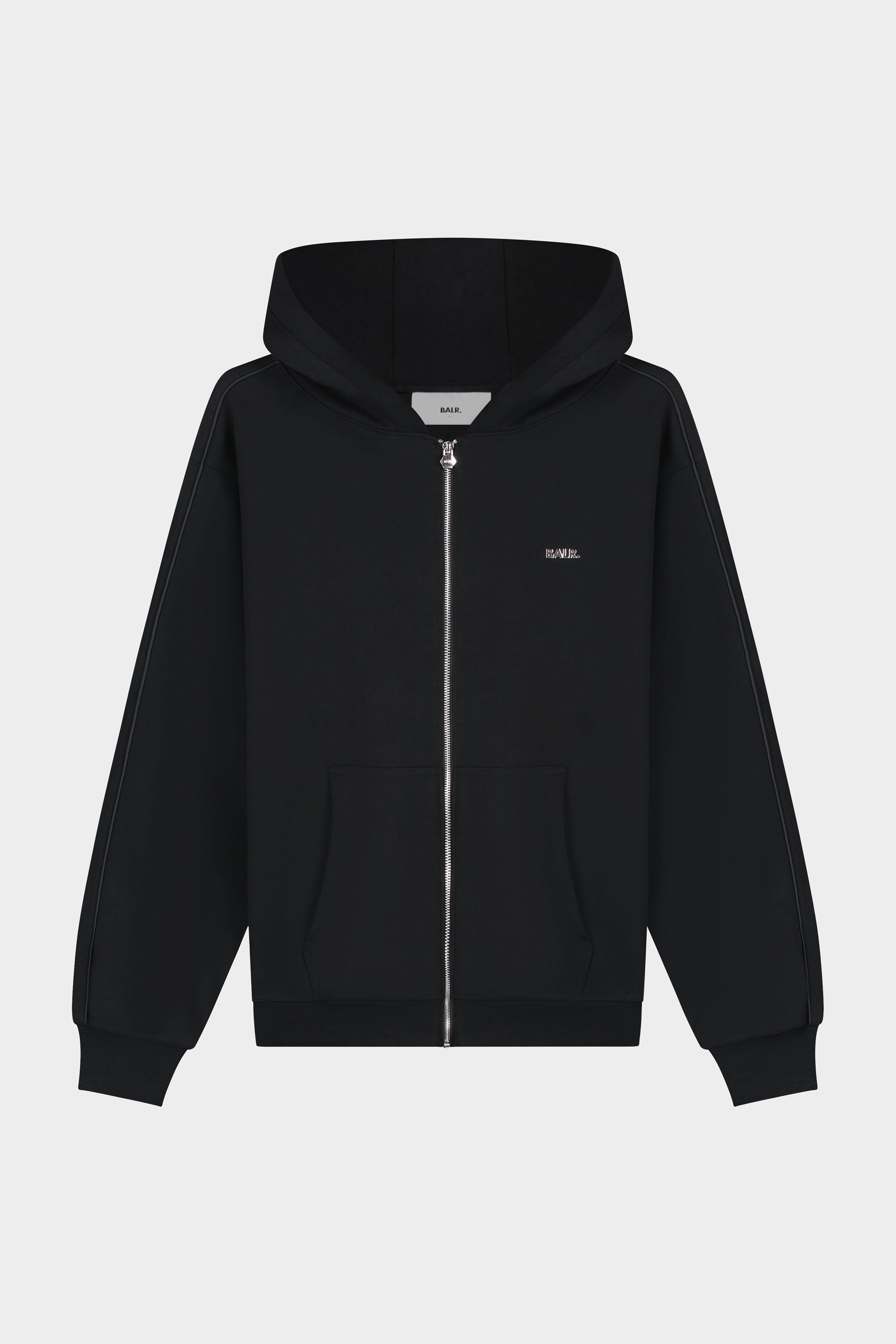 Q SERIES ZIP THROUGH HOODIE - JET BLACK – BALR.