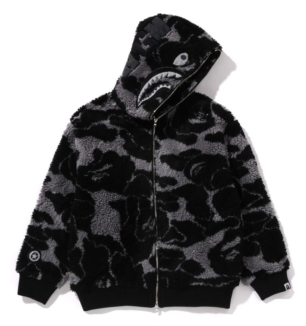 A BATHING APE BAPE ABC CAMO BOA SHARK RELAXED FIT FULL ZIP HOODIE