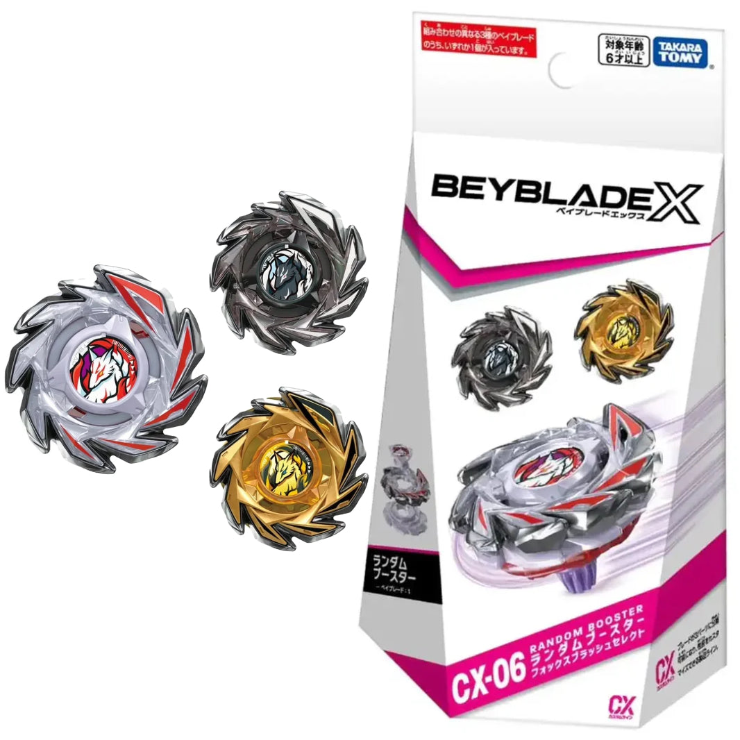 Takara Tomy Beyblade X CX-06 Fox Brush J9-70GR Random Booster FULL SET