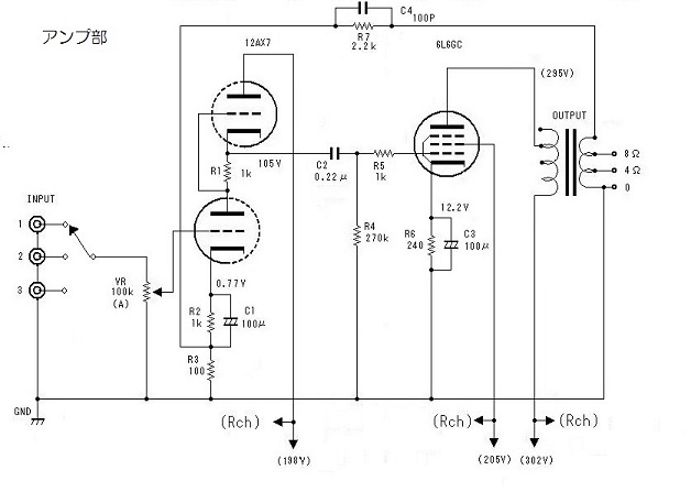 6L6GC シングル ステレオ プリメイン （パワー）アンプ そのⅡ
