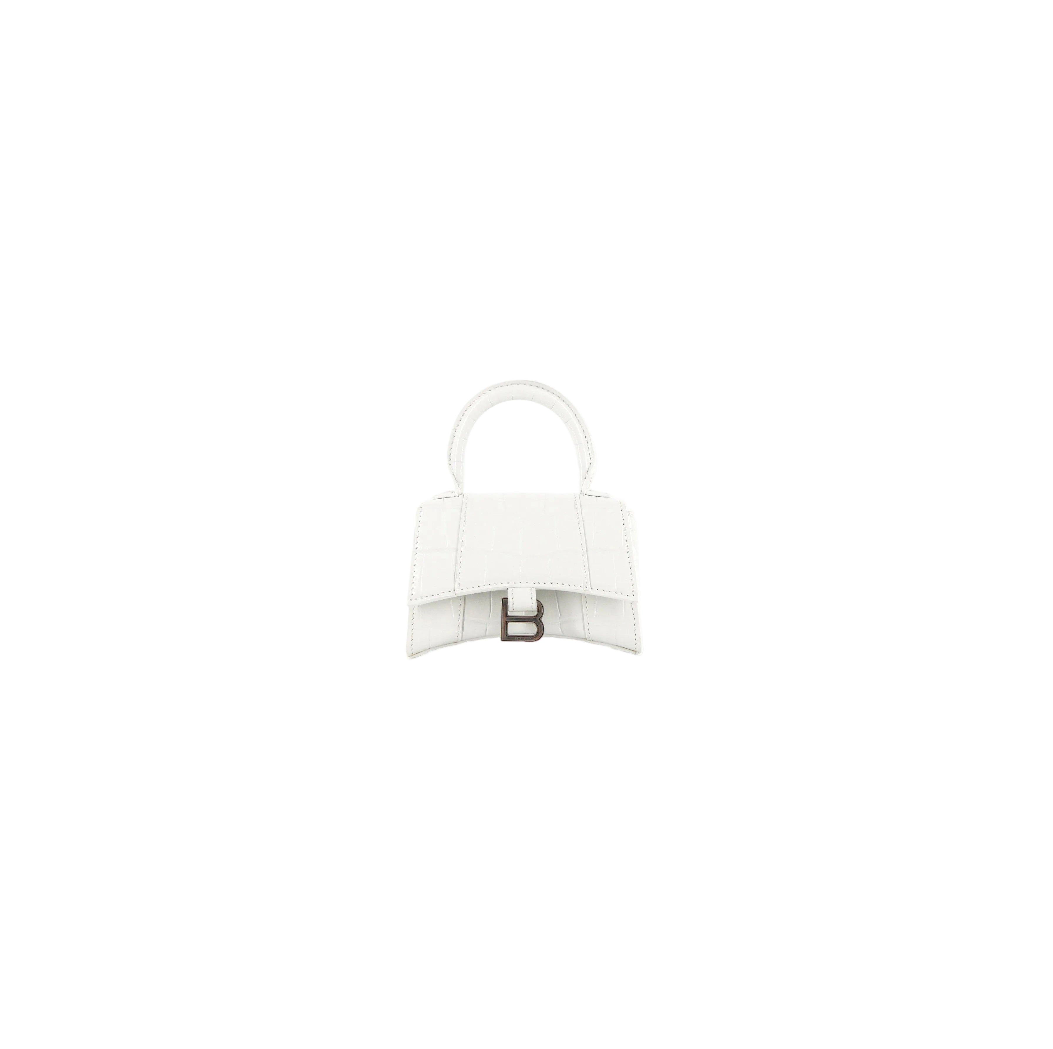 正規品・送料無料】BALENCIAGA / HOURGLASS MINI HAND BAG(WHITE