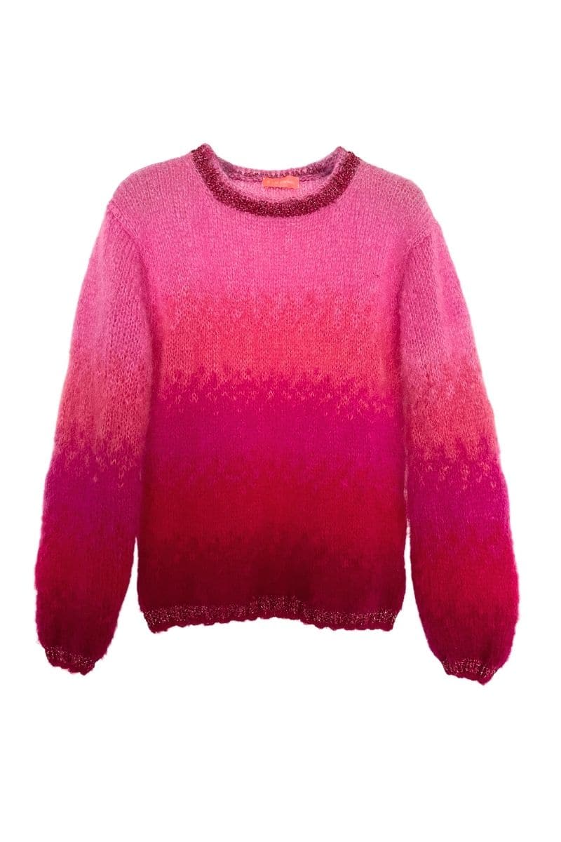 ROSE TIE&DYE PULL MOHAIR SWEATER | CULT MIA | Rose Carmine