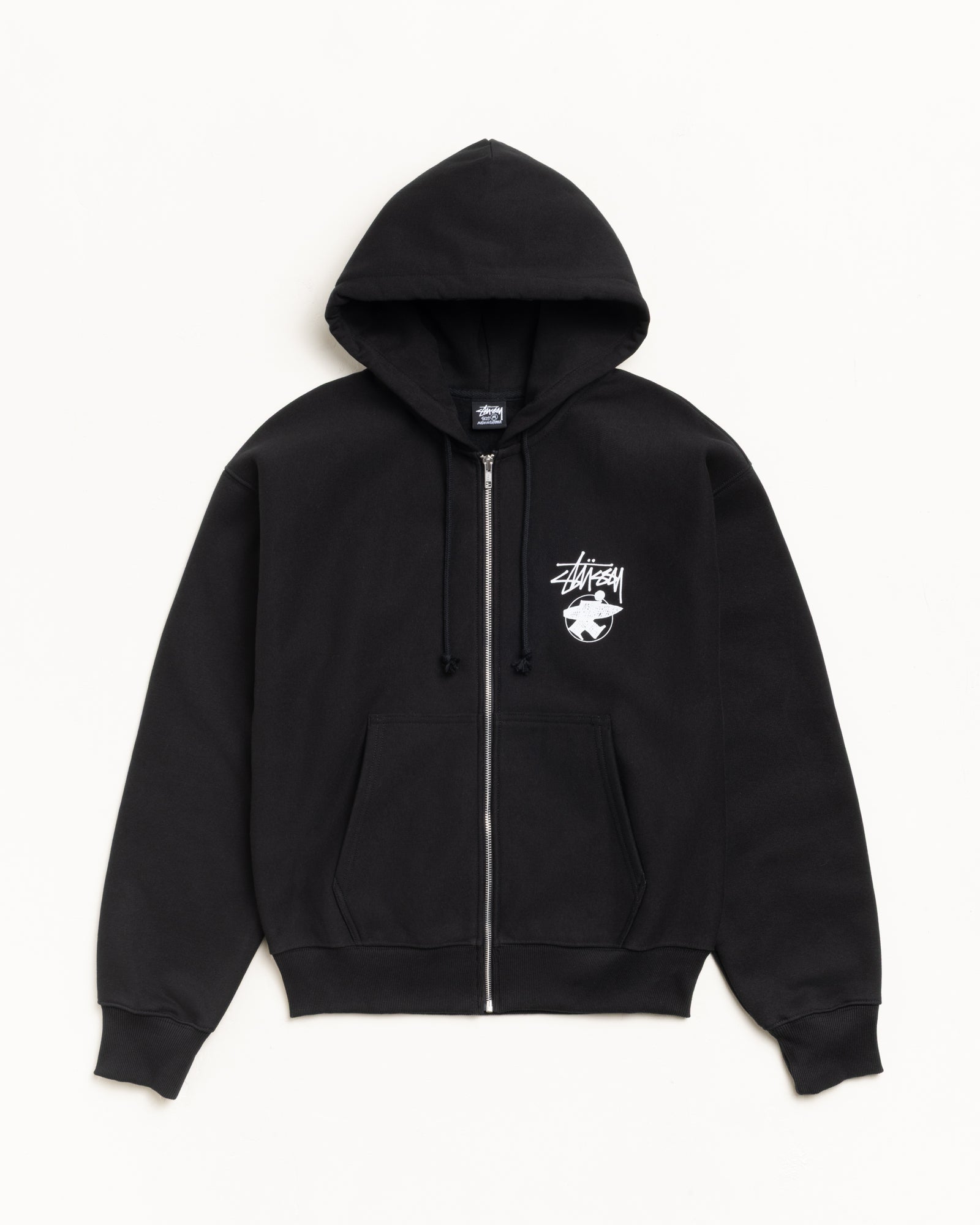 Long Haul Zip Hoodie – Black | Sweats | Stüssy Canada