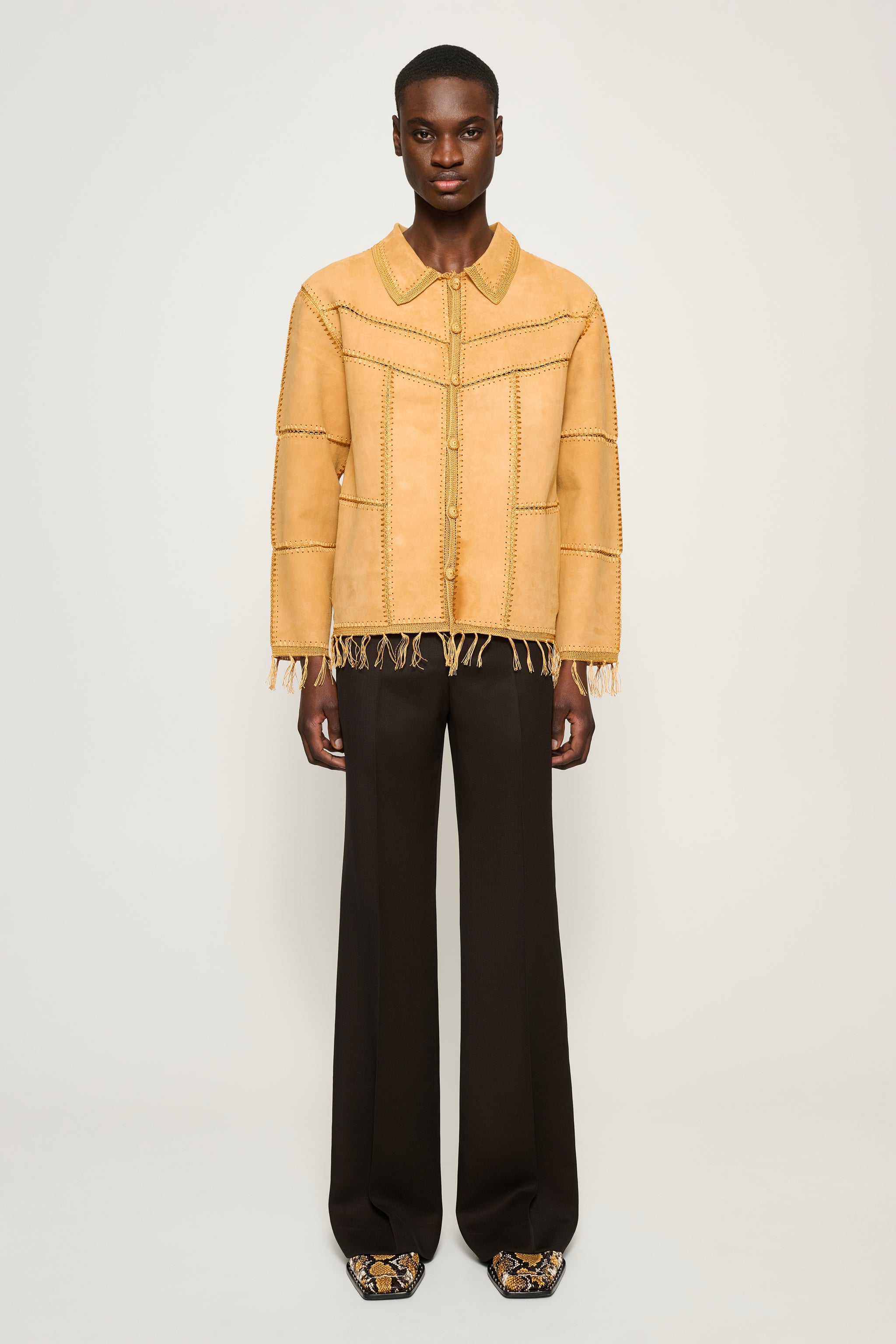 Terra Suede Crochet Jacket