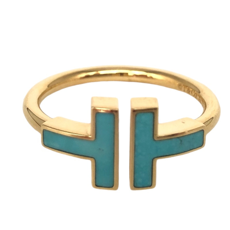 ティファニー TIFFANY＆CO Tワイヤーリングターコイズ 750YG