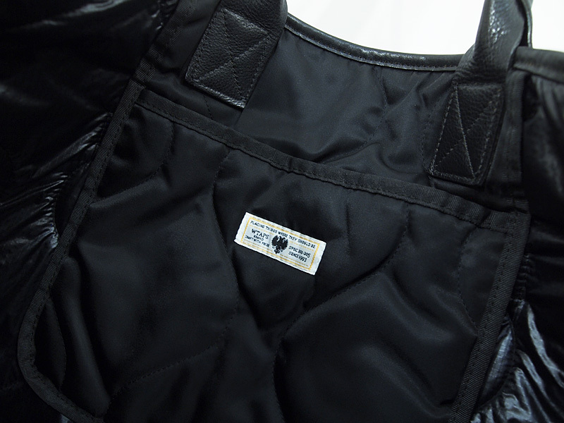WTAPS 'TOTE BAG / NYLON LEATHER COW'トート バッグ キルティング