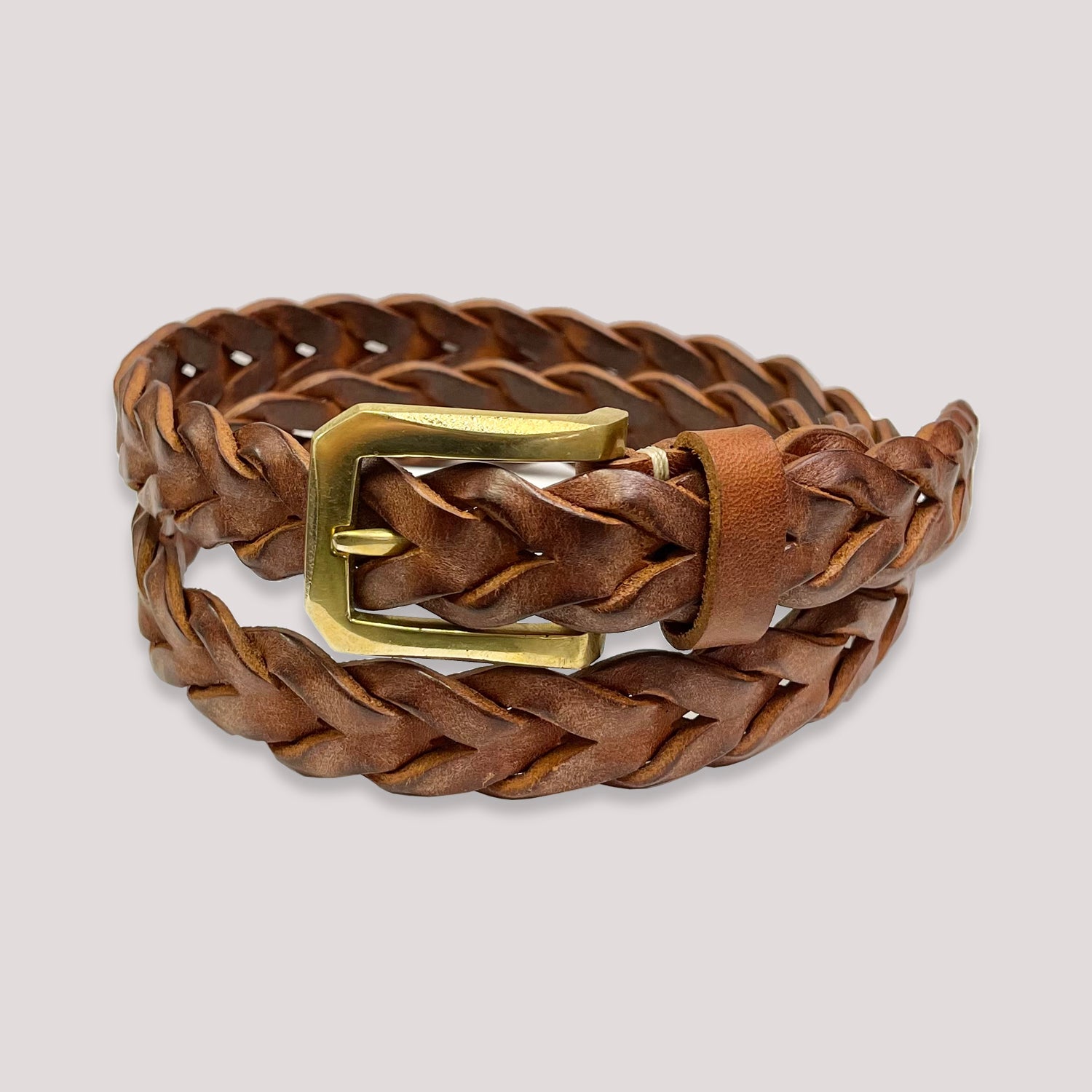 Haru 【イタリアンレザー】ヴィンテージ加工 25mmメッシュベルト【HC