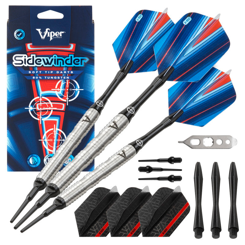Viper Sidewinder Darts 80% Tungsten Soft Tip Darts Shark Fin
