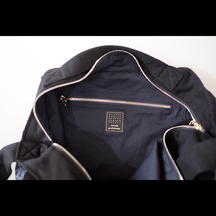 ミナペルホネンwolf&flowerボディバッグ（S）navy | Lin total fashion