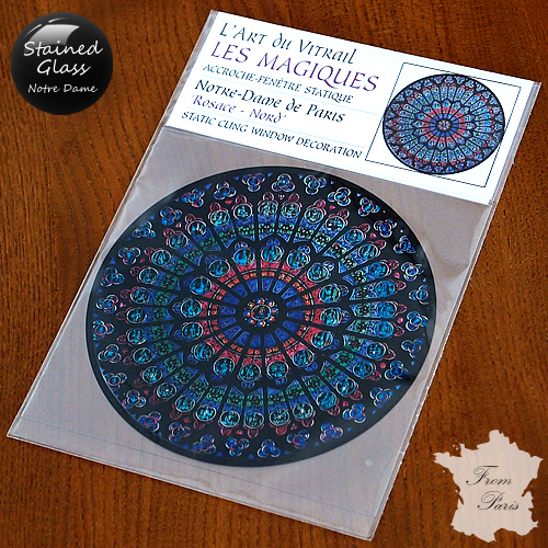 パリのノートルダム大聖堂のステンドグラス（バラ窓）フィルム | Les