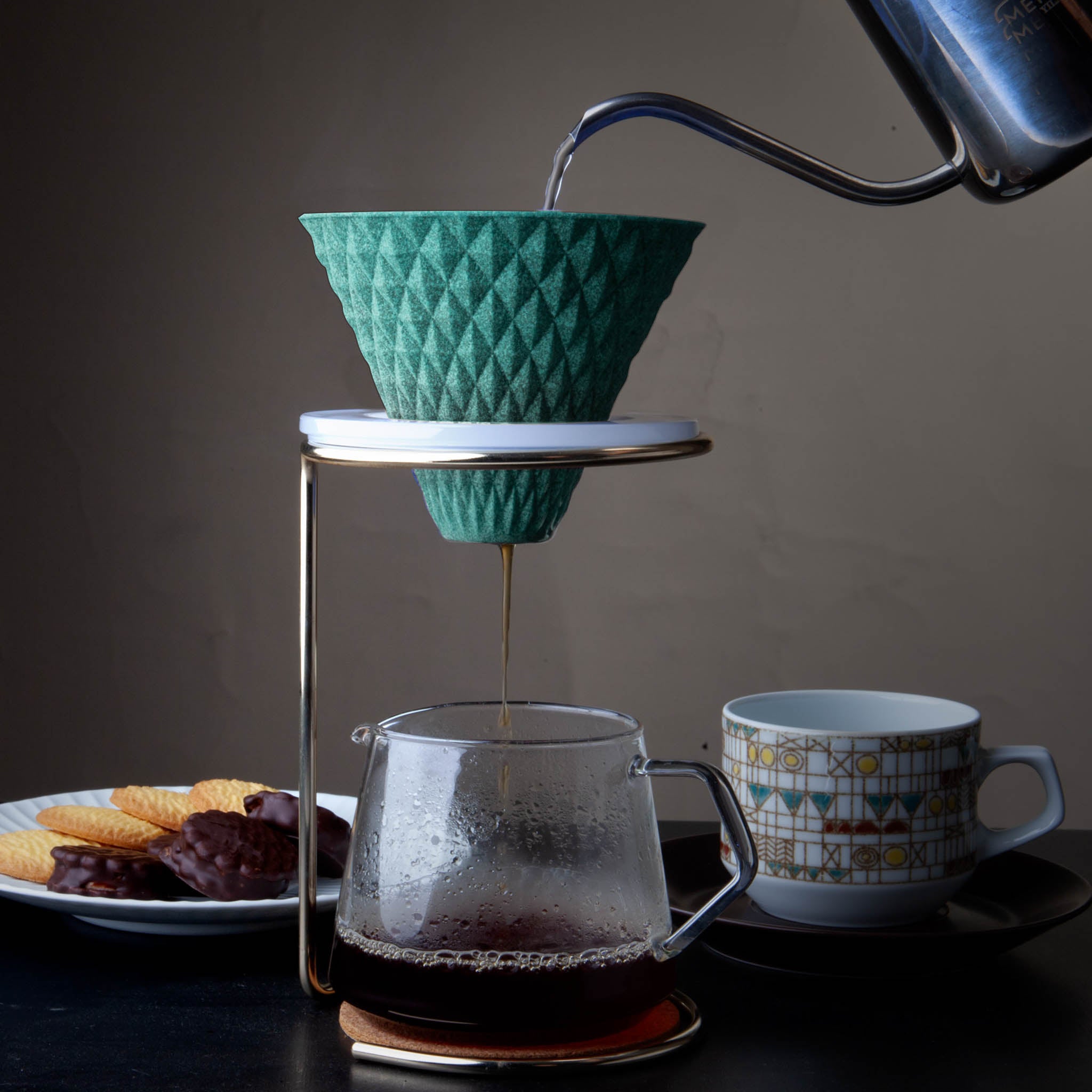 波佐見焼 セラミックコーヒーフィルター | ekubo | ピーコックグリーン