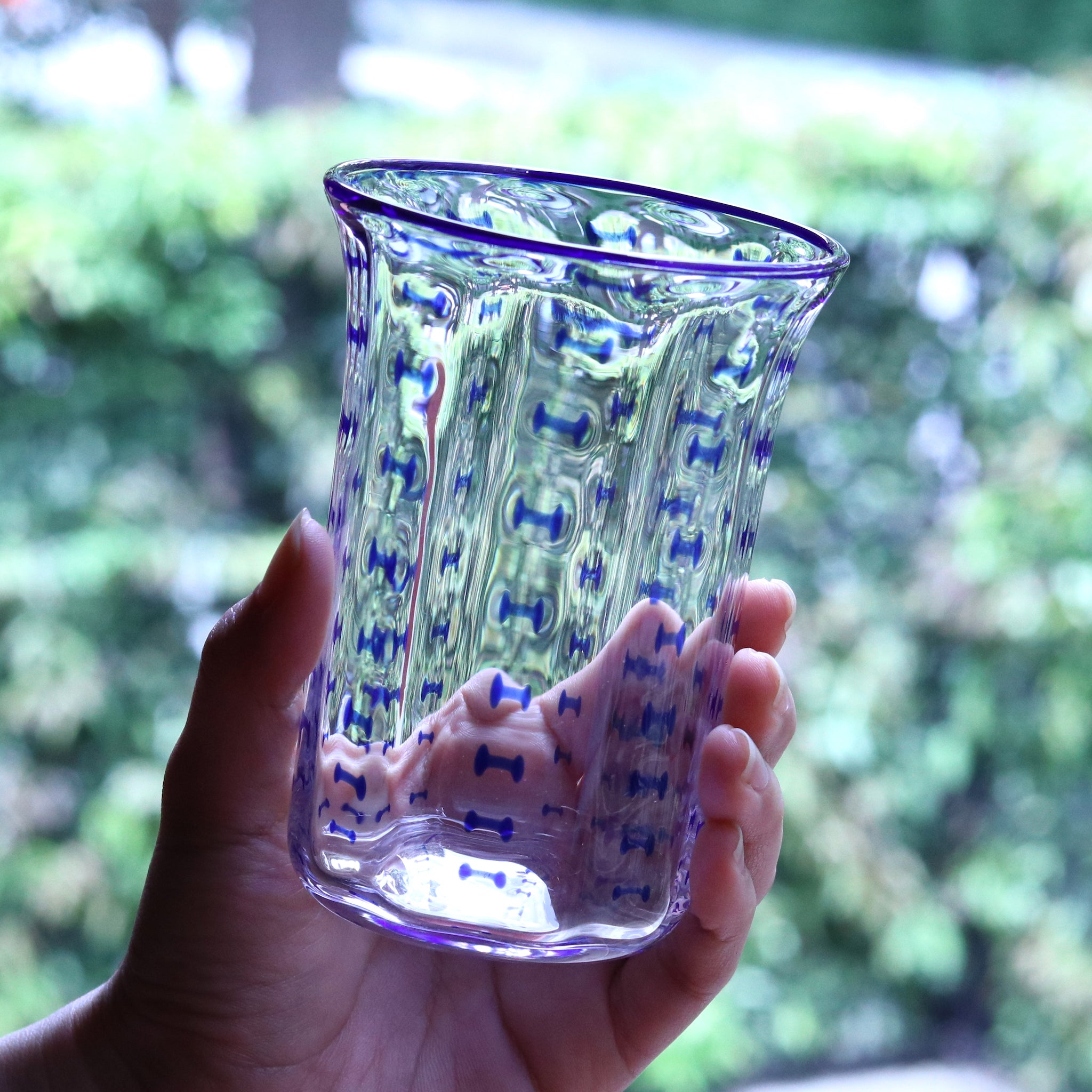 在庫限り】肥前びーどろ グラス | 縄文タンブラー | 青 | 副島硝子