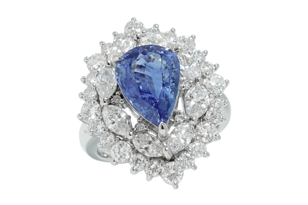 Sapphire Pt900サファイヤ ダイヤリング (NO.49336) – JEX宝石