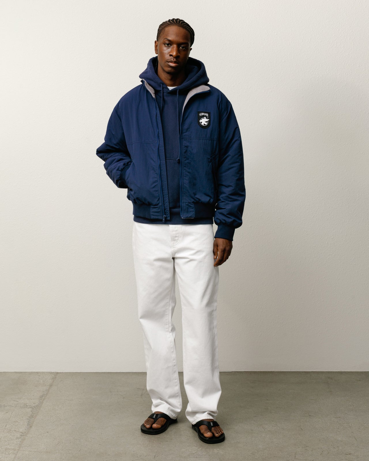 Polar Fleece Lined Jacket – Navy | Outerwear | Stüssy Japan