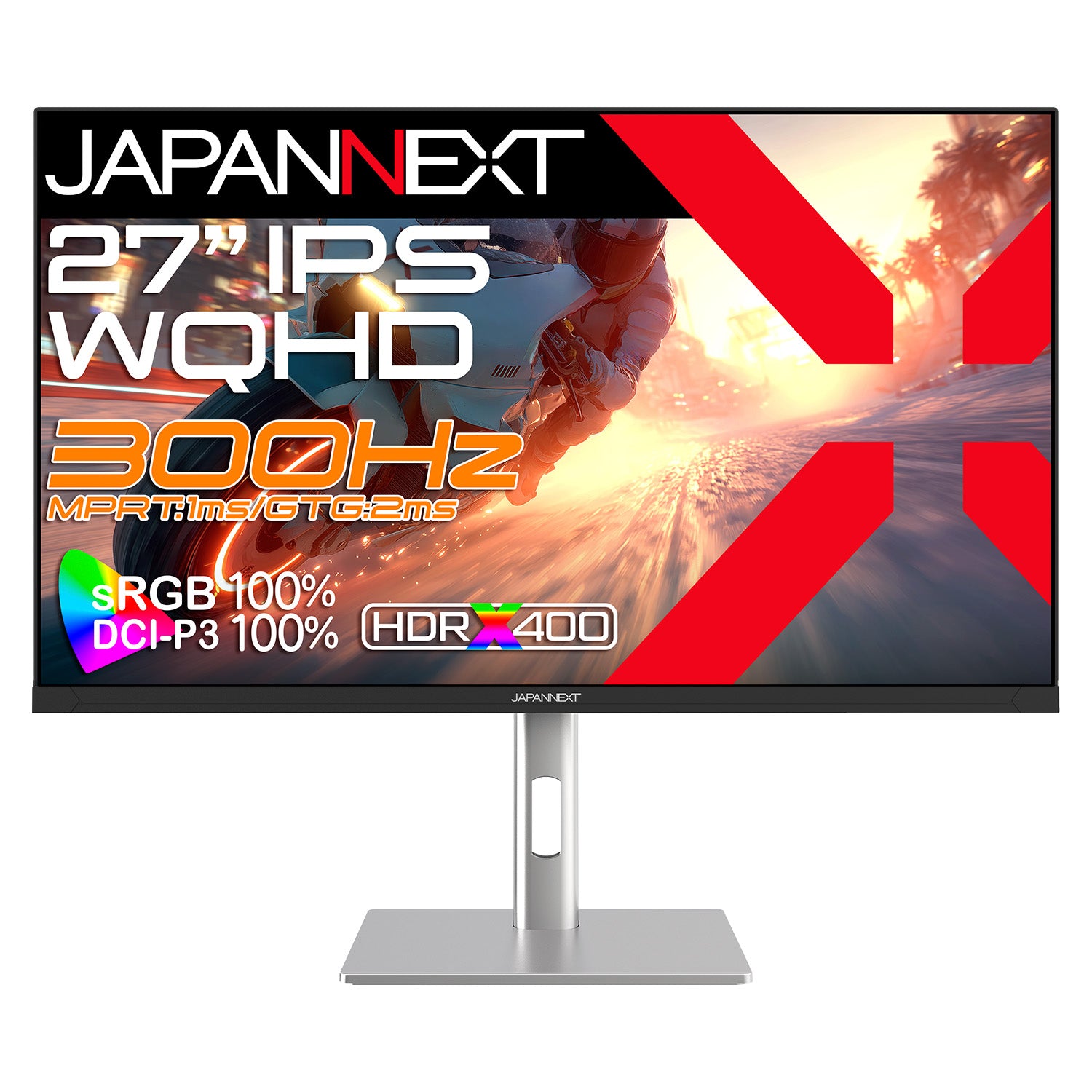 JAPANNEXT 27インチ IPSパネル搭載 300Hz/1ms(MPRT)対応 WQHD