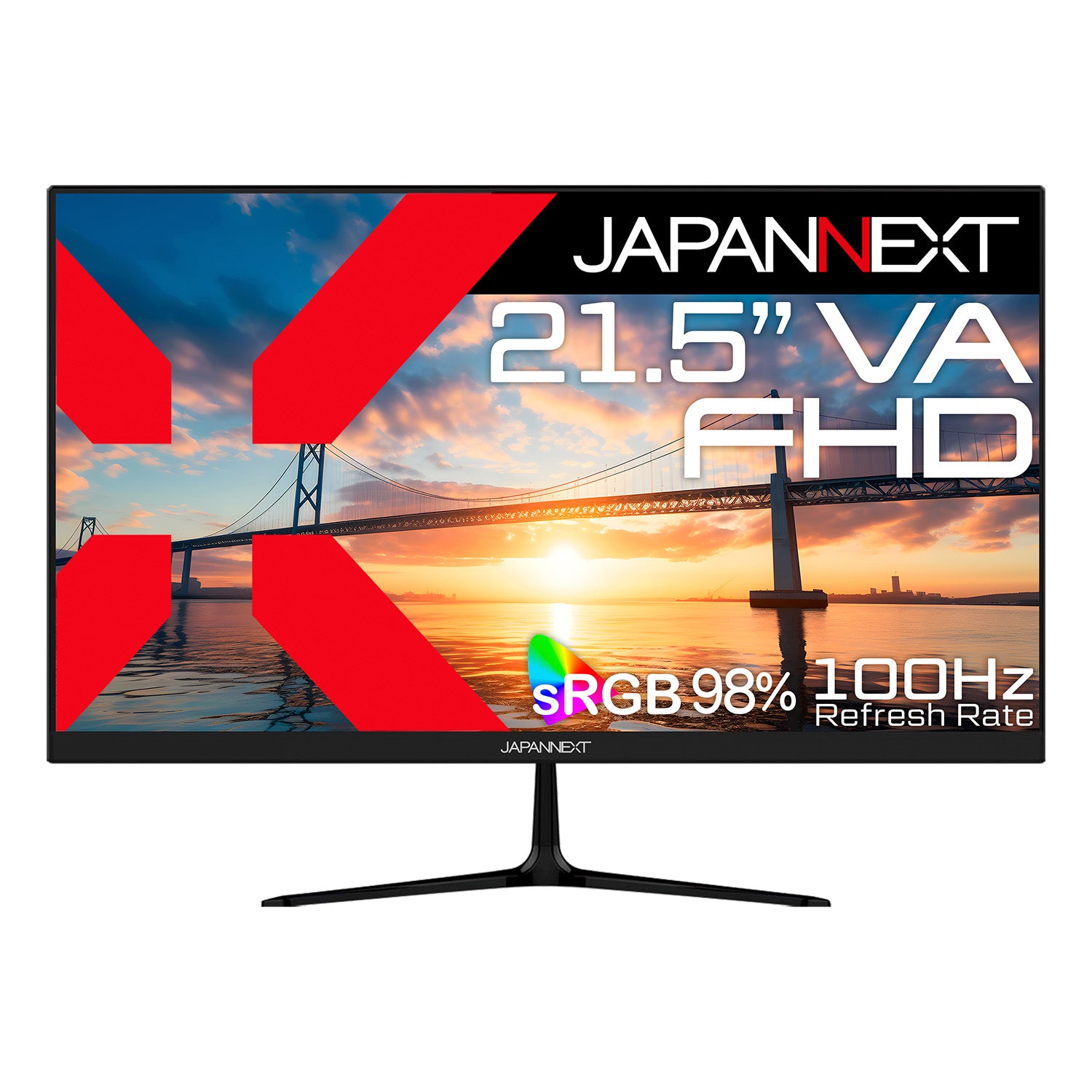 JAPANNEXT 21.5インチ VAパネル搭載 フルHD(1920x1080)解像度 液晶