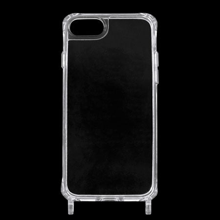 アイフォン7・8・SE第2 対応ケース リング付 ストラップ用 クリア