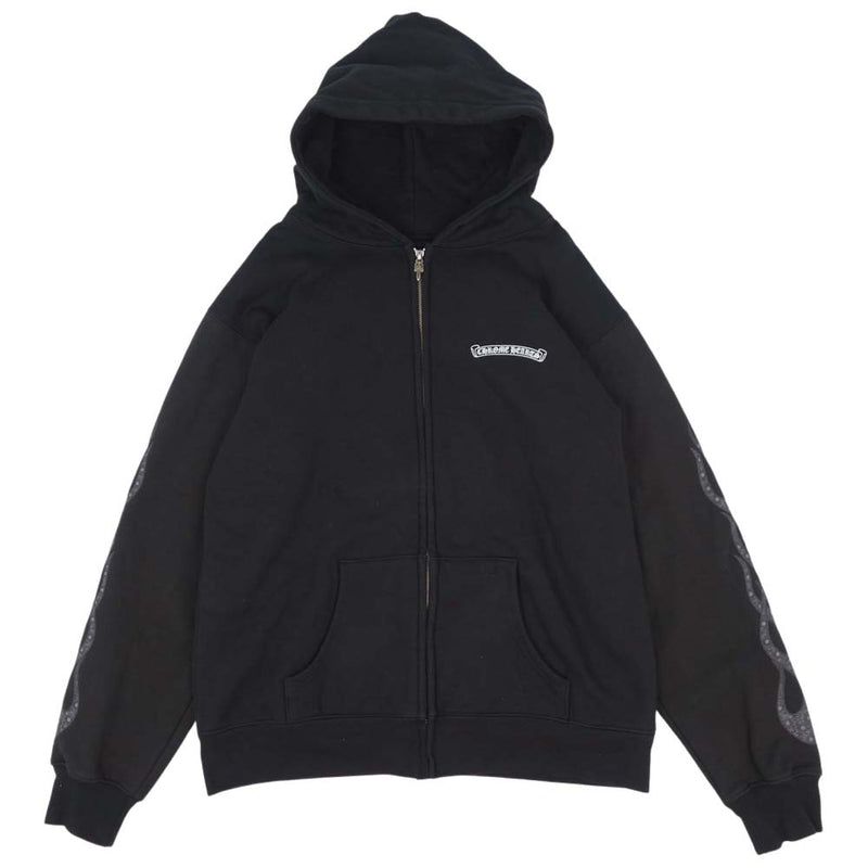 90's〜 クロムハーツ 裏サーマルZIPパーカー USA 黒 S ダガー