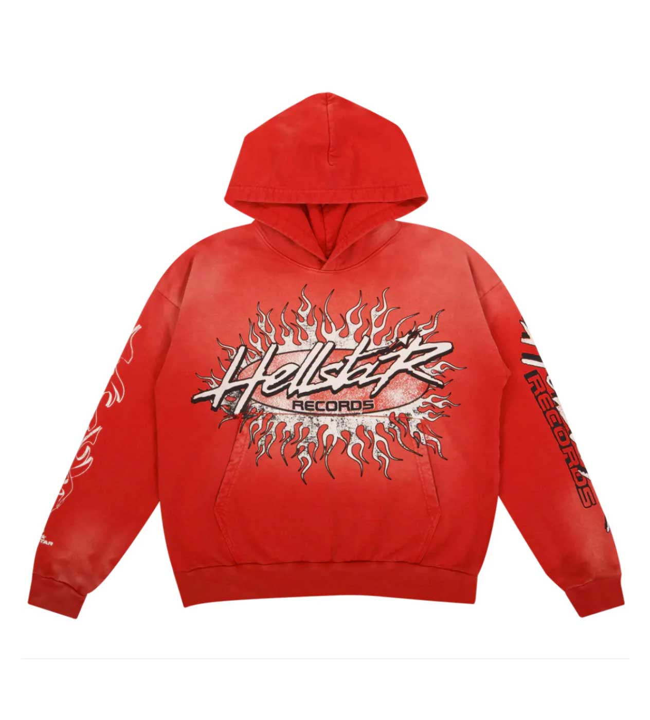 Hellstar Records Hoodie Red | Restock AR