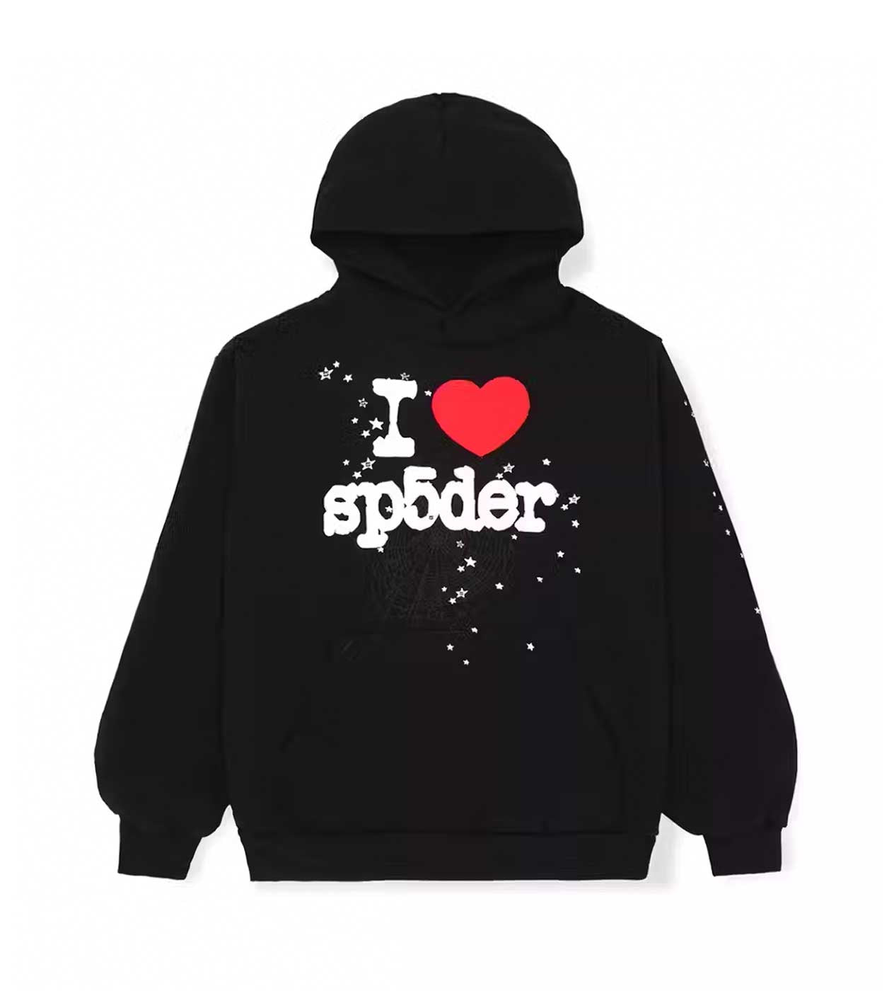 Sp5der I Heart Sp5 Hoodie Black – Restock AR