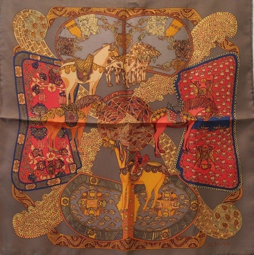 HERMES エルメス スカーフ 1991年 Art des Steppes ステップ美術