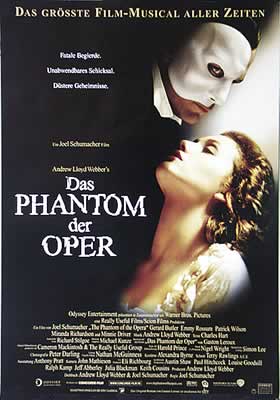 映画「オペラ座の怪人」 ポスター | Das PAHNTOM der OPER