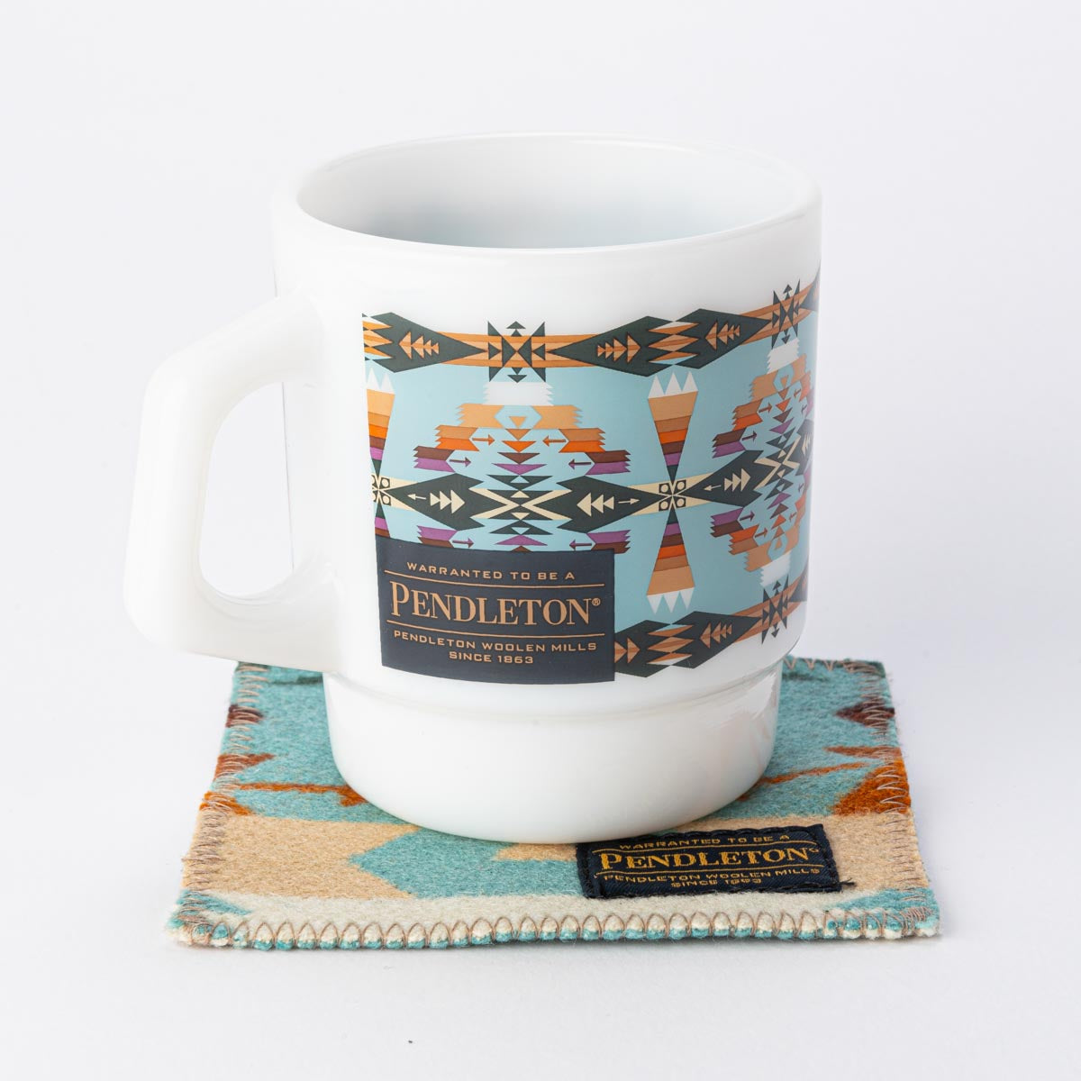 Fire-King スタッキングマグ PENDLETON [ツーソン] ミルクホワイト