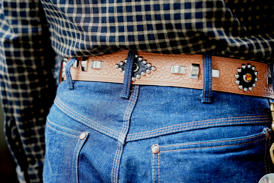 Dapper's × ACE WESTERN BELTS 1488B ”Denver 1930's Style Studs Belt