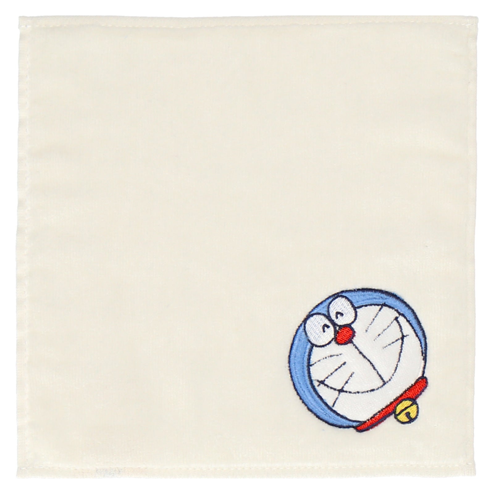 ミニタオルハンカチ ドラえもんビッグアップリケ #378a アイボリー