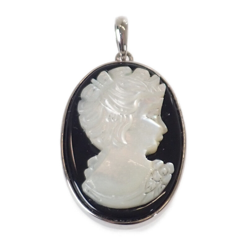 デザインジュエリー カメオ ペンダントトップ K18ホワイトゴールド