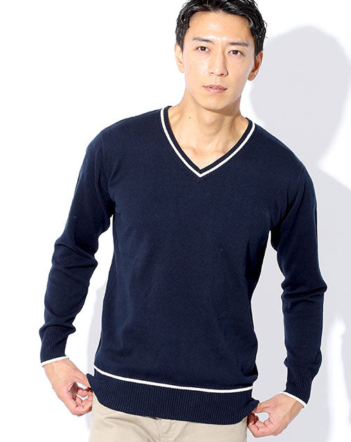 Vネック ニット セーター メンズ かっこいい モテる おしゃれ ブランド