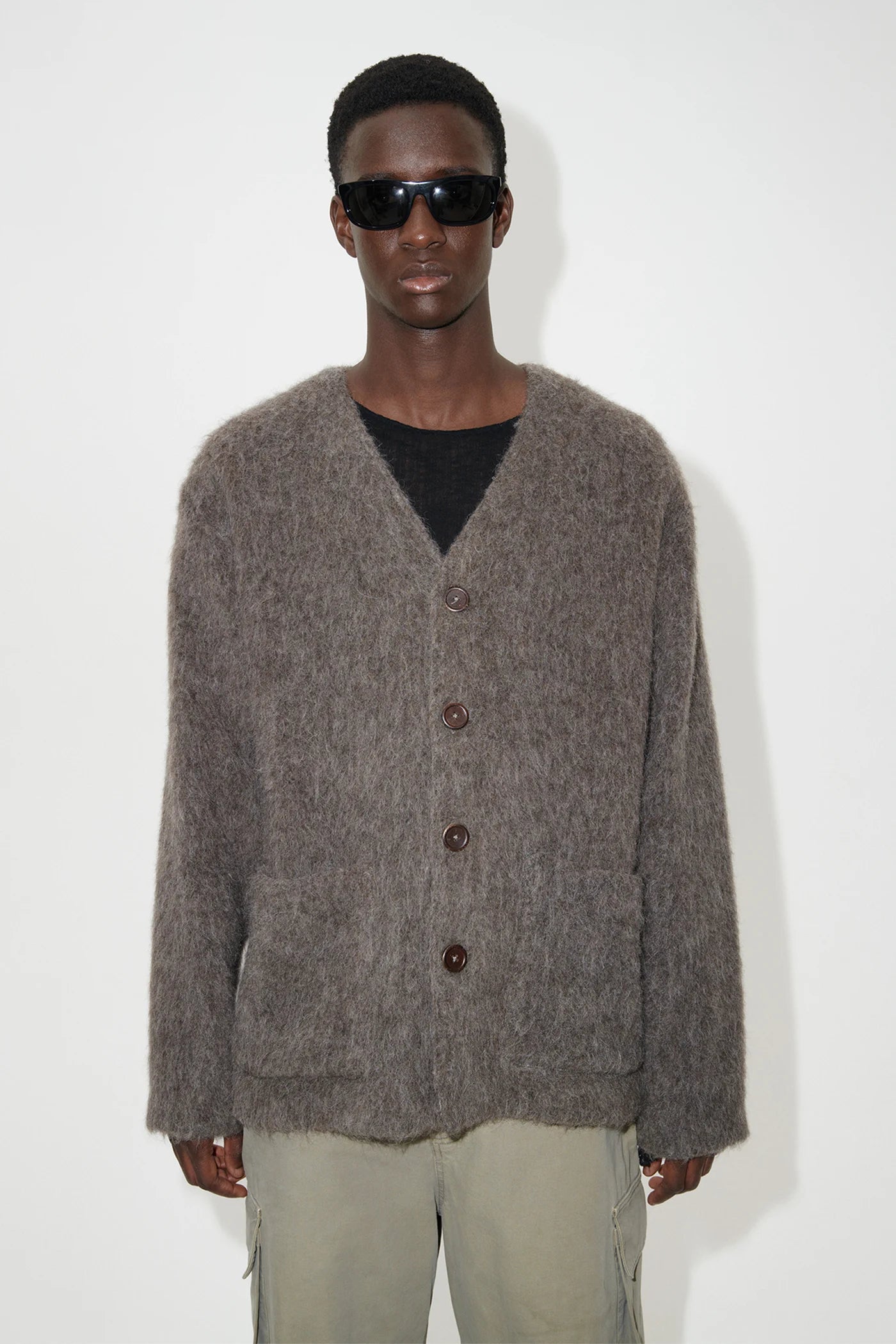 OUR LEGACY 「CARDIGAN MOLE GREY MOHAIR – SISTER