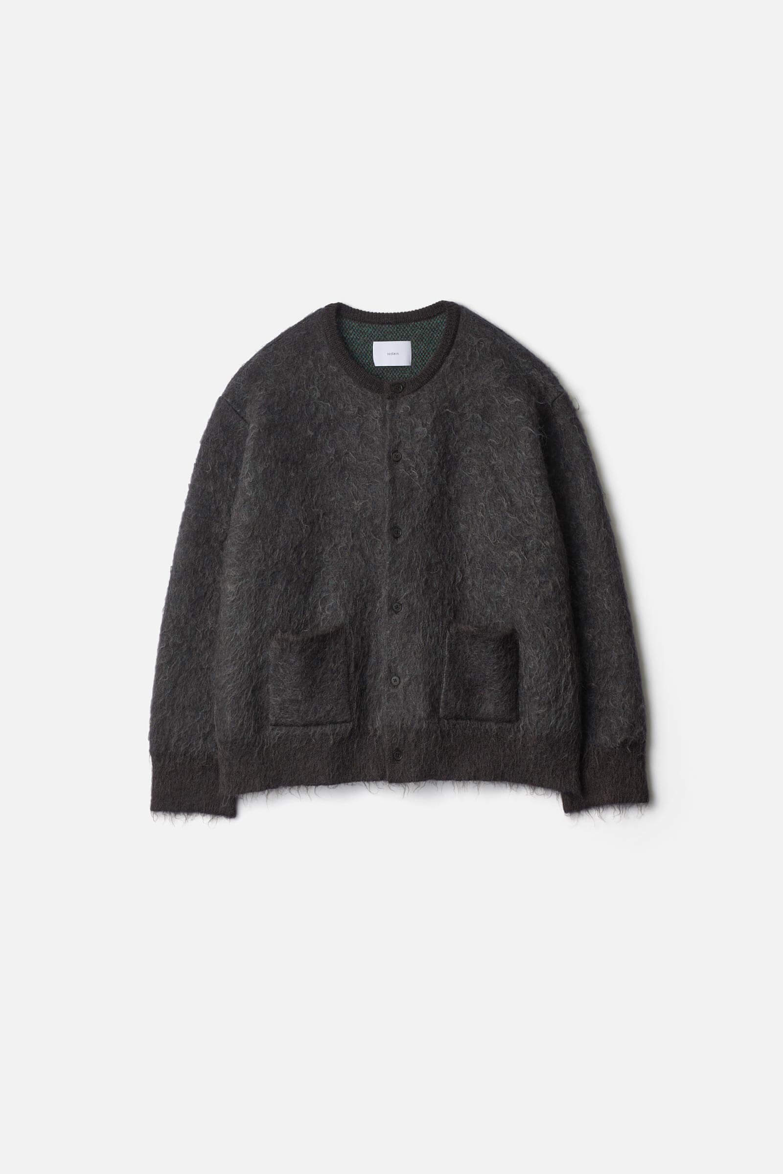 KID MOHAIR MIX JACQUARD KNIT CARDIGAN – ssstein