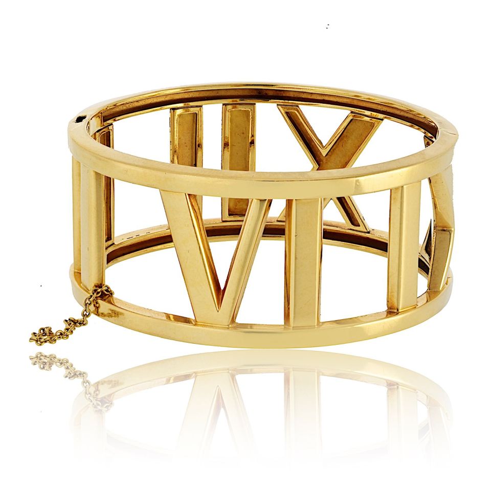 Tiffany & Co. 18K Yellow Gold Atlas Hinged Bracelet – The Back Vault