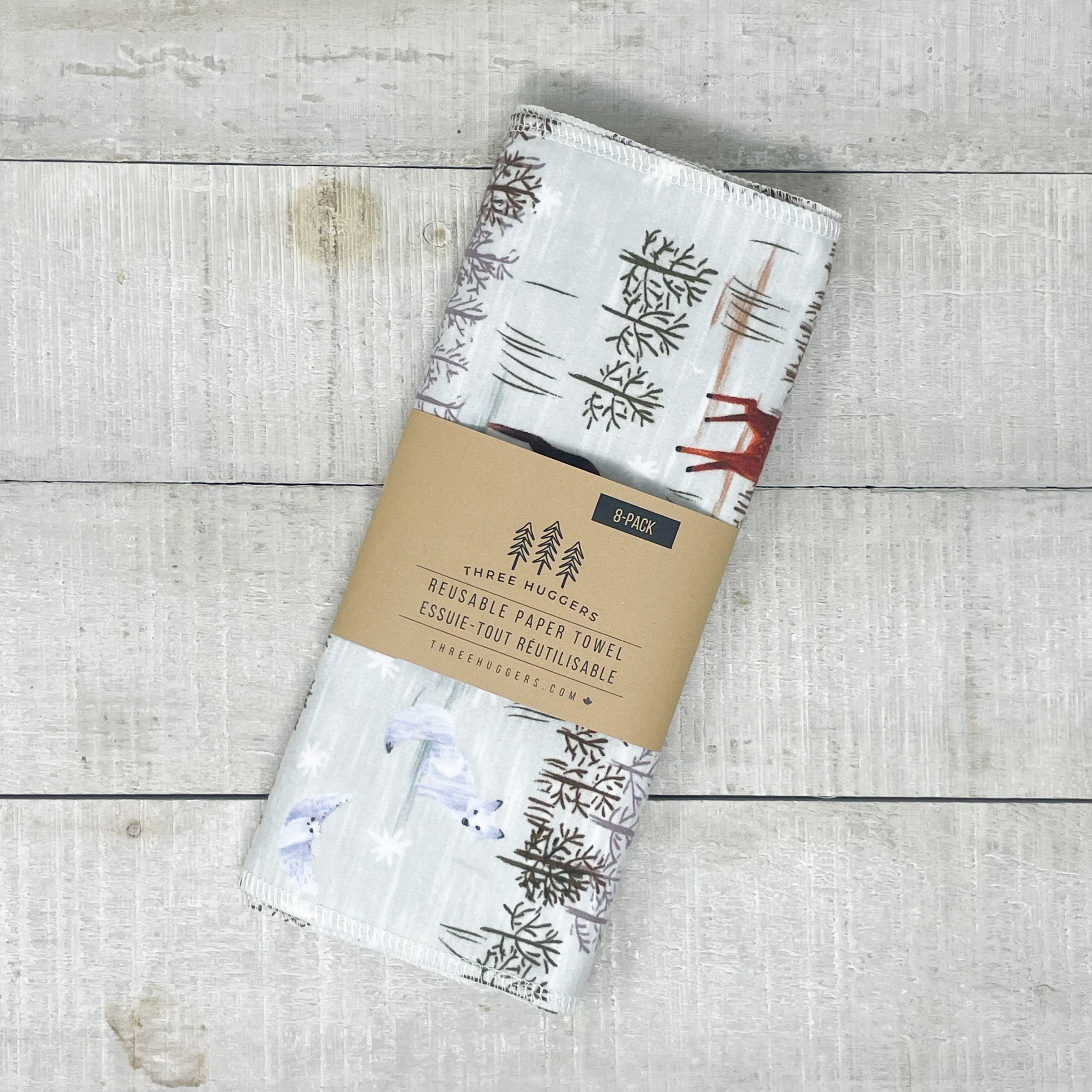 Reusable Paper Towels - Winter Forest – Three Huggers