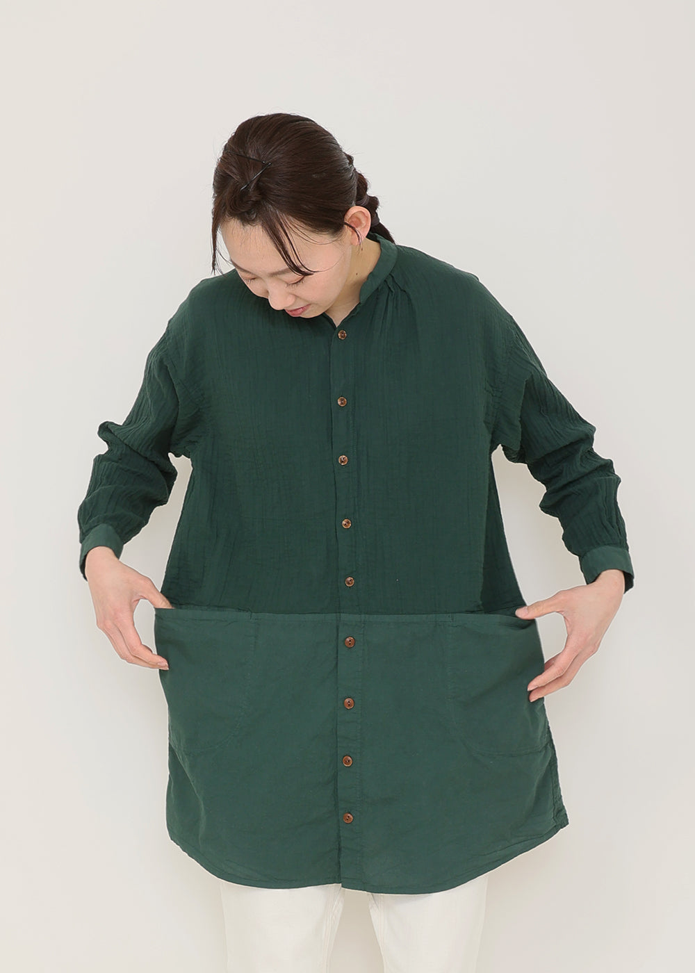 Wガーゼ オーバーシャツ│to touch