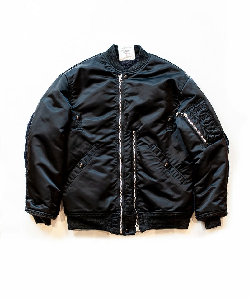 予約商品2022aw] SEVESKIG/セブシグ/ Jacquard pile MA-1-Reversible