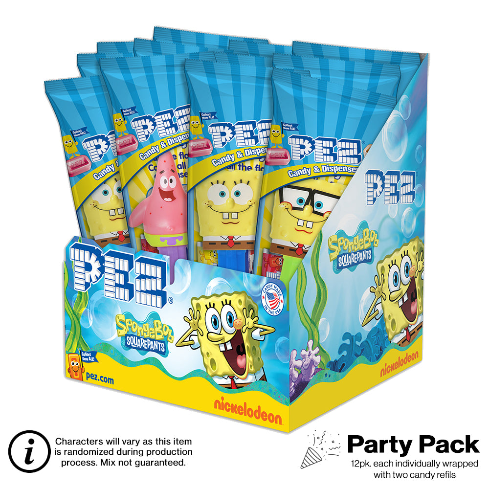 SpongeBob SquarePants PEZ 12 count Party Pack - PEZ Official