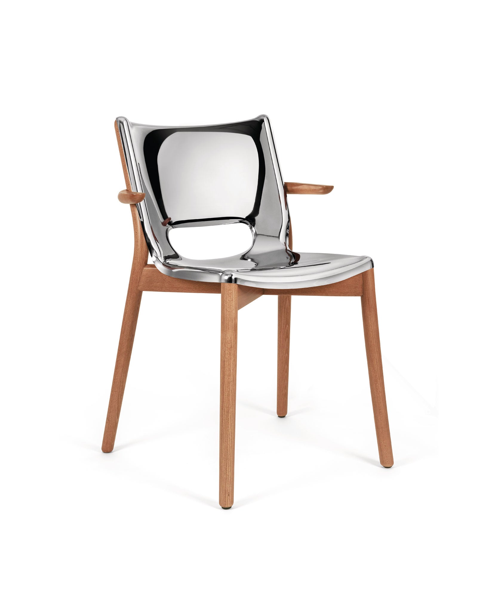 Poêle Collection - Monoshell chair with armrests | Alessi