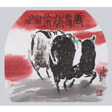 国画马《龙马精神》 - 骏马图- 99字画网