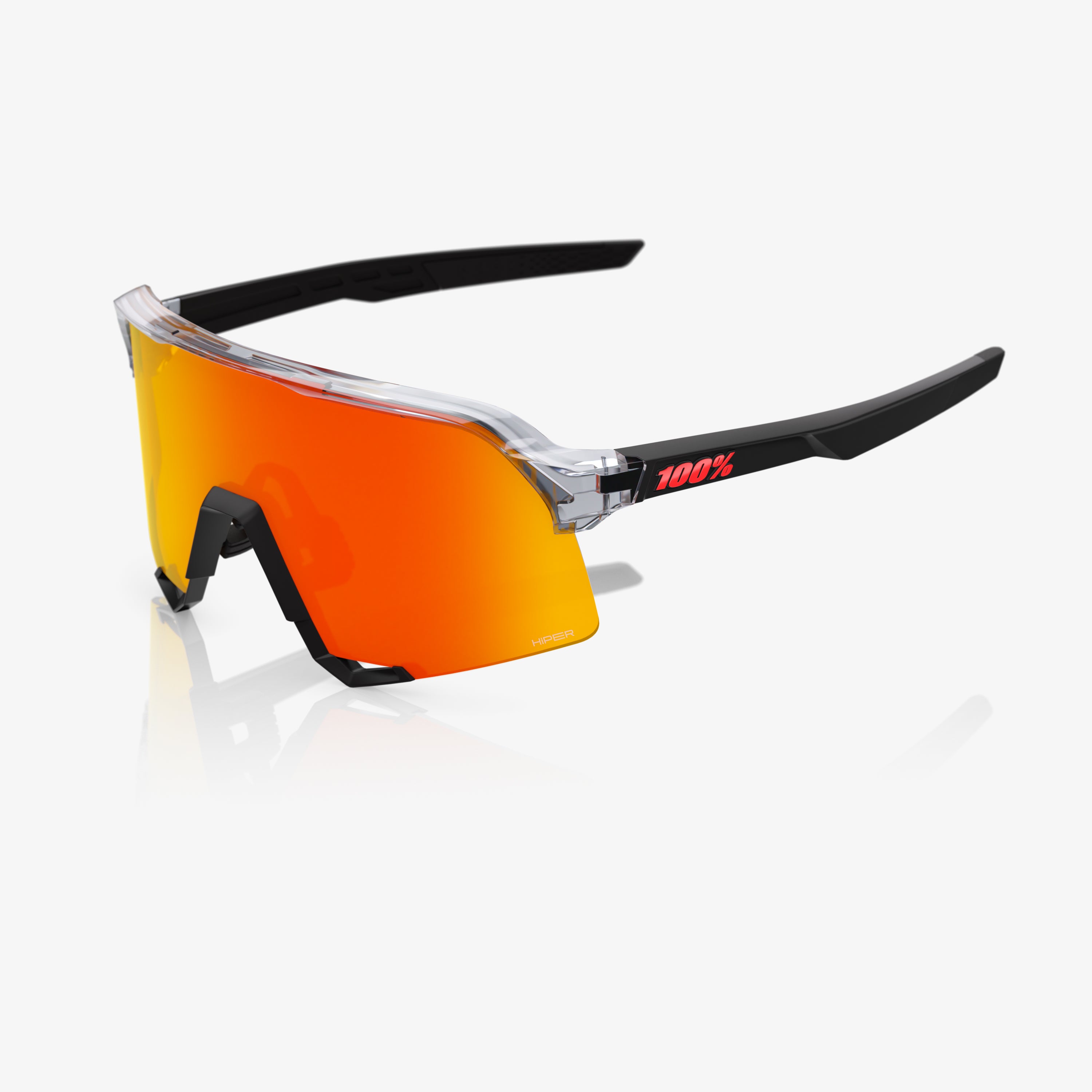 S3 Polished Translucent Grey & Matte Black HiPER Red Mirror Lens