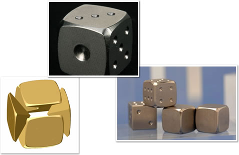 MC造形が生み出す極微細加工製品群：世界最速のサイコロ｜”極”微細