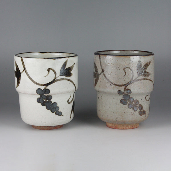 中里太郎右衛門窯 作 唐津湯呑(ぶどう) 2客組 – ギャラリー一番館